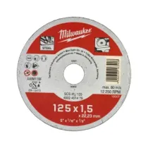 Milwaukee Tarcze tnące do metalu Thin - seria Contractor SCS 41 / 125 x 1,5 x 22 mm Seria Contractor - 1 szt. 4932451479