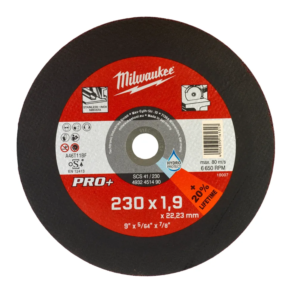 Milwaukee Tarcze tnące do cienkich metali SCS 41 / 230 x 1,9 x 22 mm - 1 szt. 4932451490