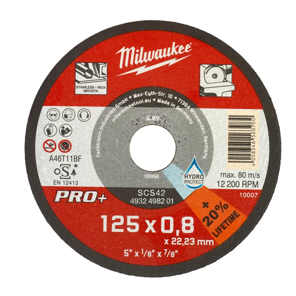 Milwaukee Tarcze tnące do cienkich metali SCS 42 / 125 x 0,8 x 22 mm - 1 szt. 4932498201