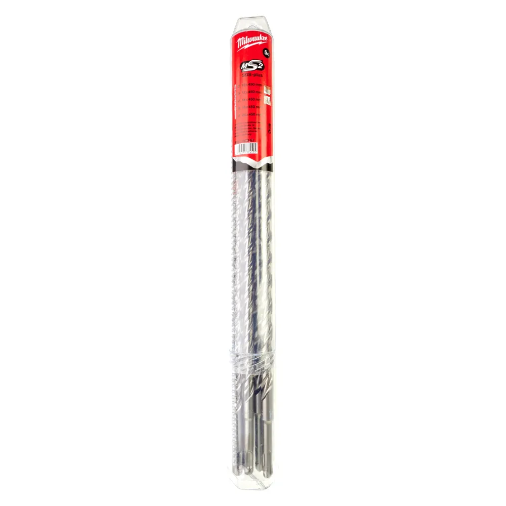 Milwaukee Wiertła SDS-Plus M2 Zestaw SDS-Plus M2 - 5 szt. Długie 4932352801