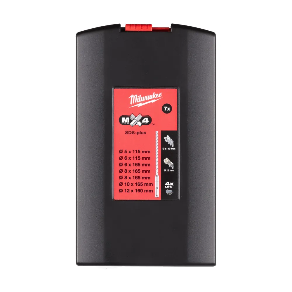 Milwaukee Wiertła SDS-Plus MX4 Zestaw SDS-Plus MX4 1 - 7 szt. 4932492113