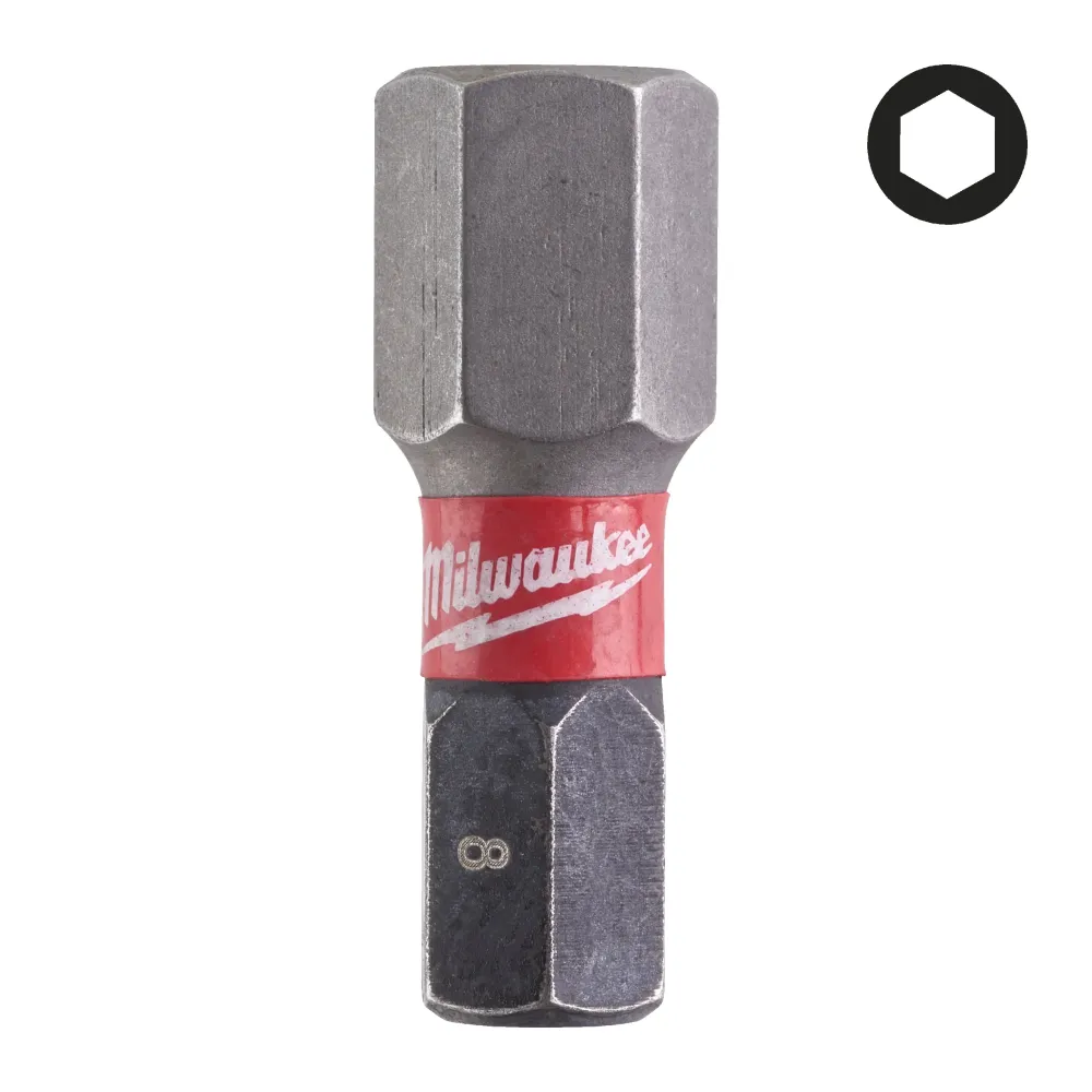 Milwaukee Bity Shockwave Hex Shockwave Hex 8 mm x 25 mm - 2 szt. 4932430898