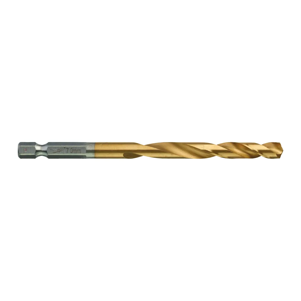 Milwaukee RED HEX - Wiertła Shockwave HSS-TiN Shockwave HSS-G TiN Red Hex 7 mm - 5 szt. 4932478182