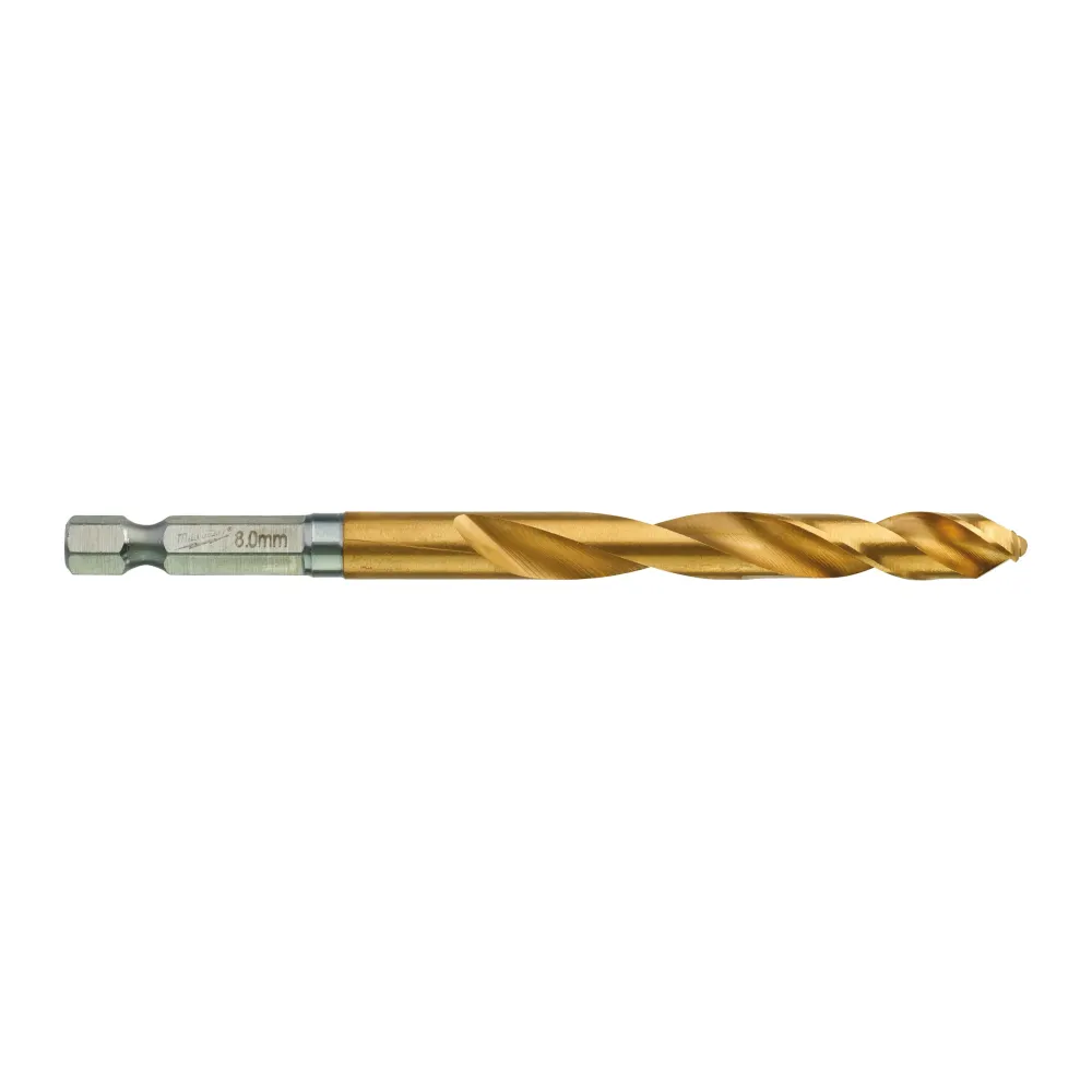 Milwaukee RED HEX - Wiertła Shockwave HSS-TiN Shockwave HSS-G TiN Red Hex 8 mm - 1 szt. 48894719