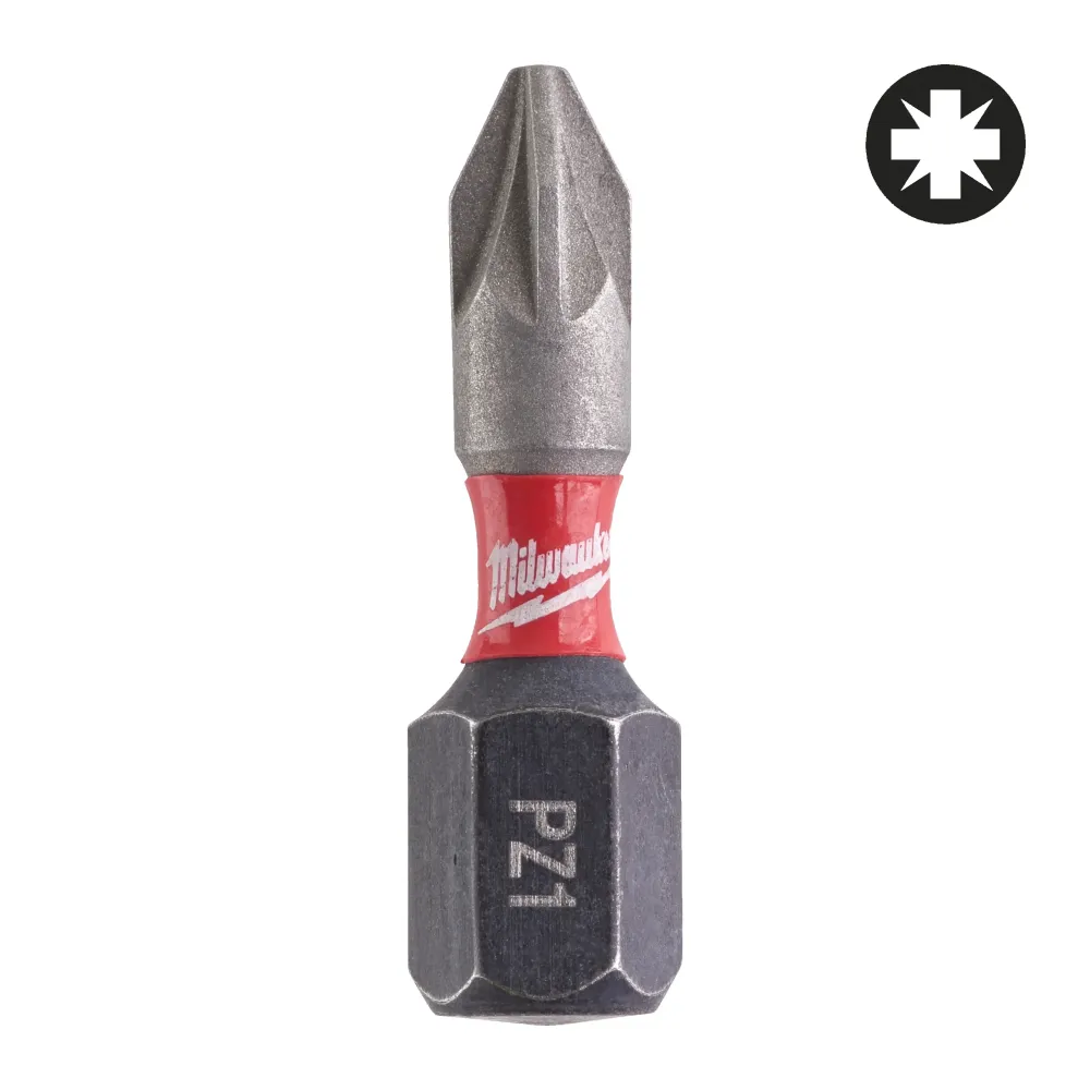 Milwaukee Bity Shockwave PZ Shockwave PZ1 x 25 mm - 2 szt. 4932430860