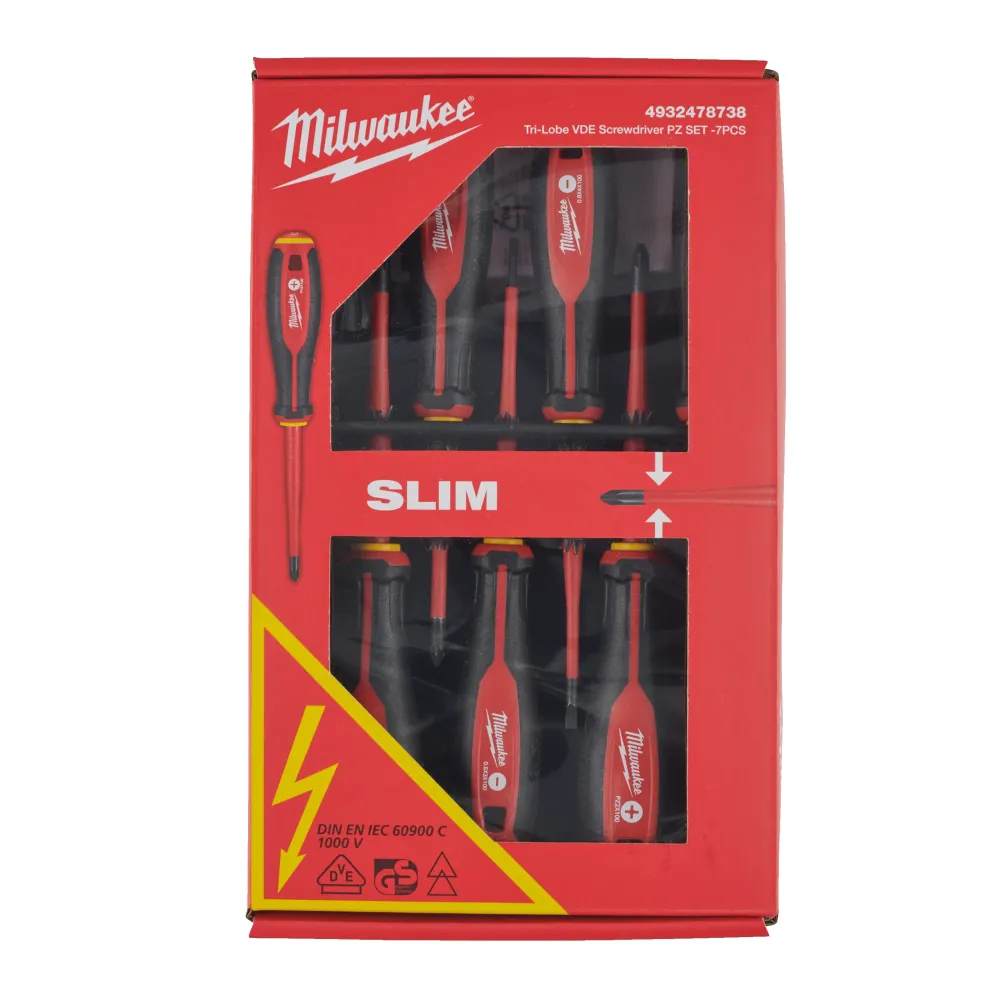 Milwaukee Wkrętaki Tri-Lobe VDE Wkrętak Tri-Lobe VDE PZ SET - 7 szt. 4932478738