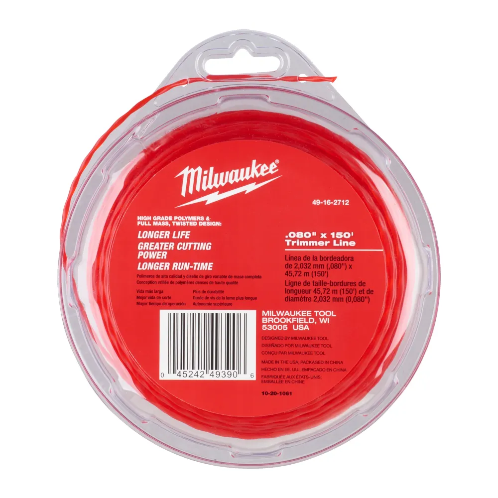Milwaukee Akcesoria do systemu podkaszarki Żyłka podkaszarki 2 mm x 45 m - 1 szt. 49162712