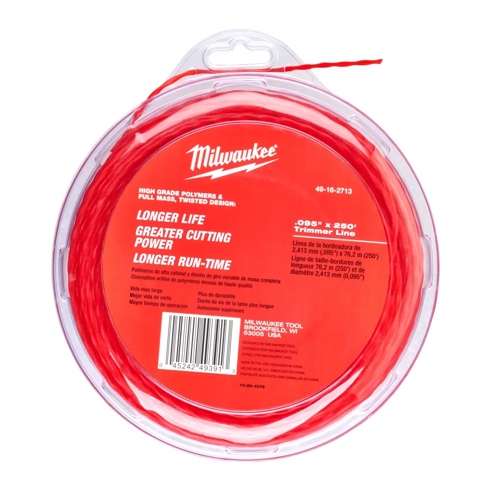 Milwaukee Akcesoria do systemu podkaszarki Żyłka podkaszarki 2,4 mm x 76 m - 1 szt. 49162713