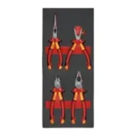 Milwaukee Zestaw szczypiec VDE z wkładką piankową Zestaw szczypiec VDE z wkładką piankową - 4 szt. 4932493250