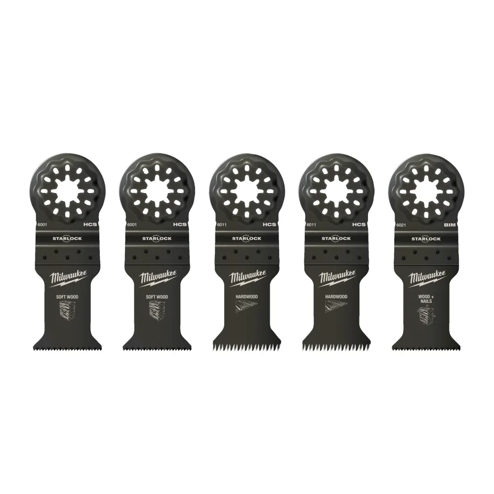 Milwaukee Akcesoria do narzędzi wielofunkcyjnych - zestawy narzędzi wielofunkcyjnych Starlock Wood Set - 5 szt. 48906114