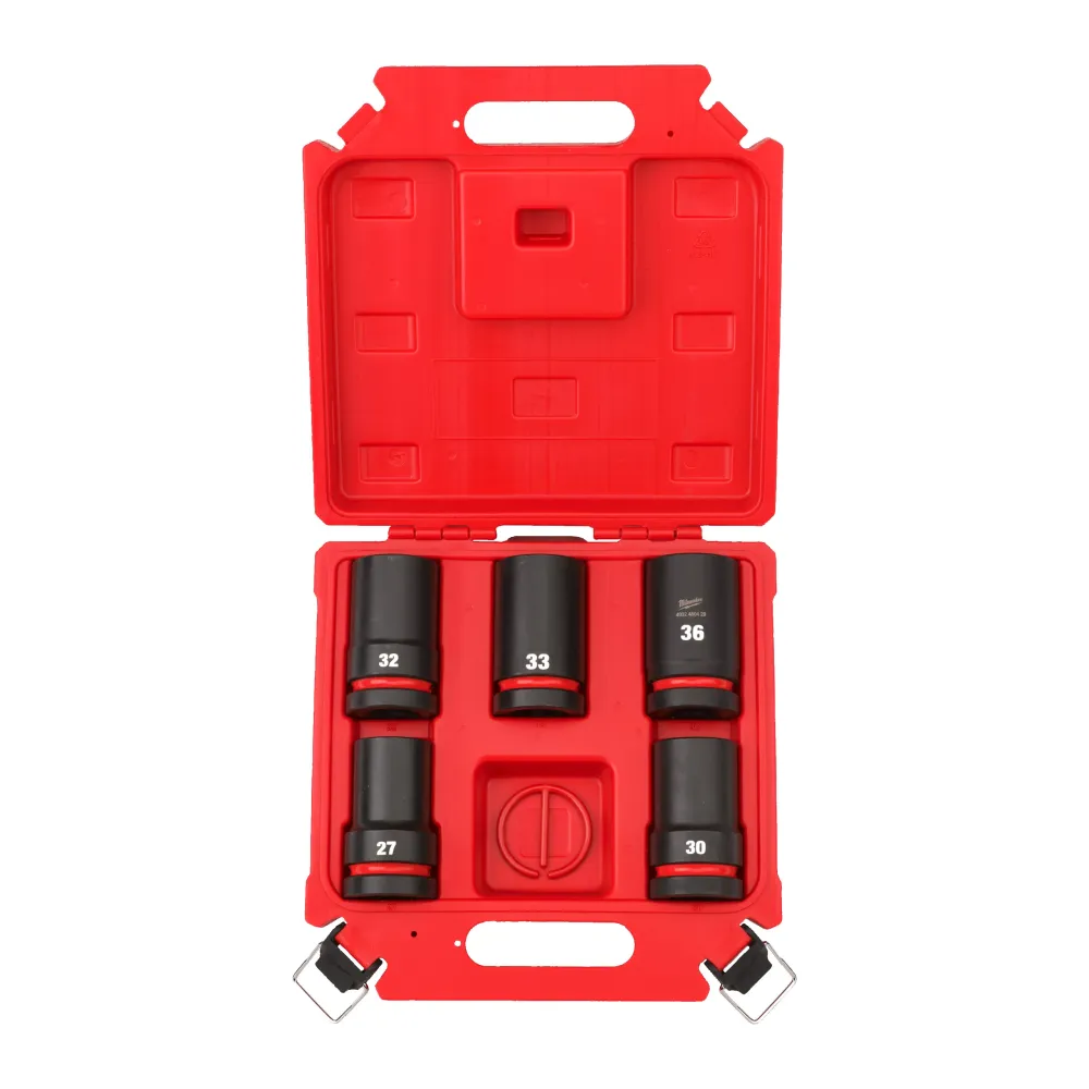 Milwaukee Zestaw nasadek 1" Zestaw nasadek 1" głęboki - 5 szt. 4932498752