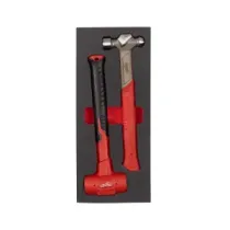 Milwaukee Zestaw młotków Hammer Set z wkładką piankową, z kulką i młotkiem bezodrzutowym - 2 szt. 4932493254
