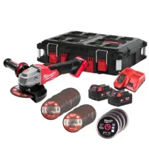 Milwaukee M18 FSAG125XB100P-502P akumulatorowa szlifierka kątowa 125 mm 18V w walizce PACKOUT + 2x5,0ah + ładowarka 4933498241