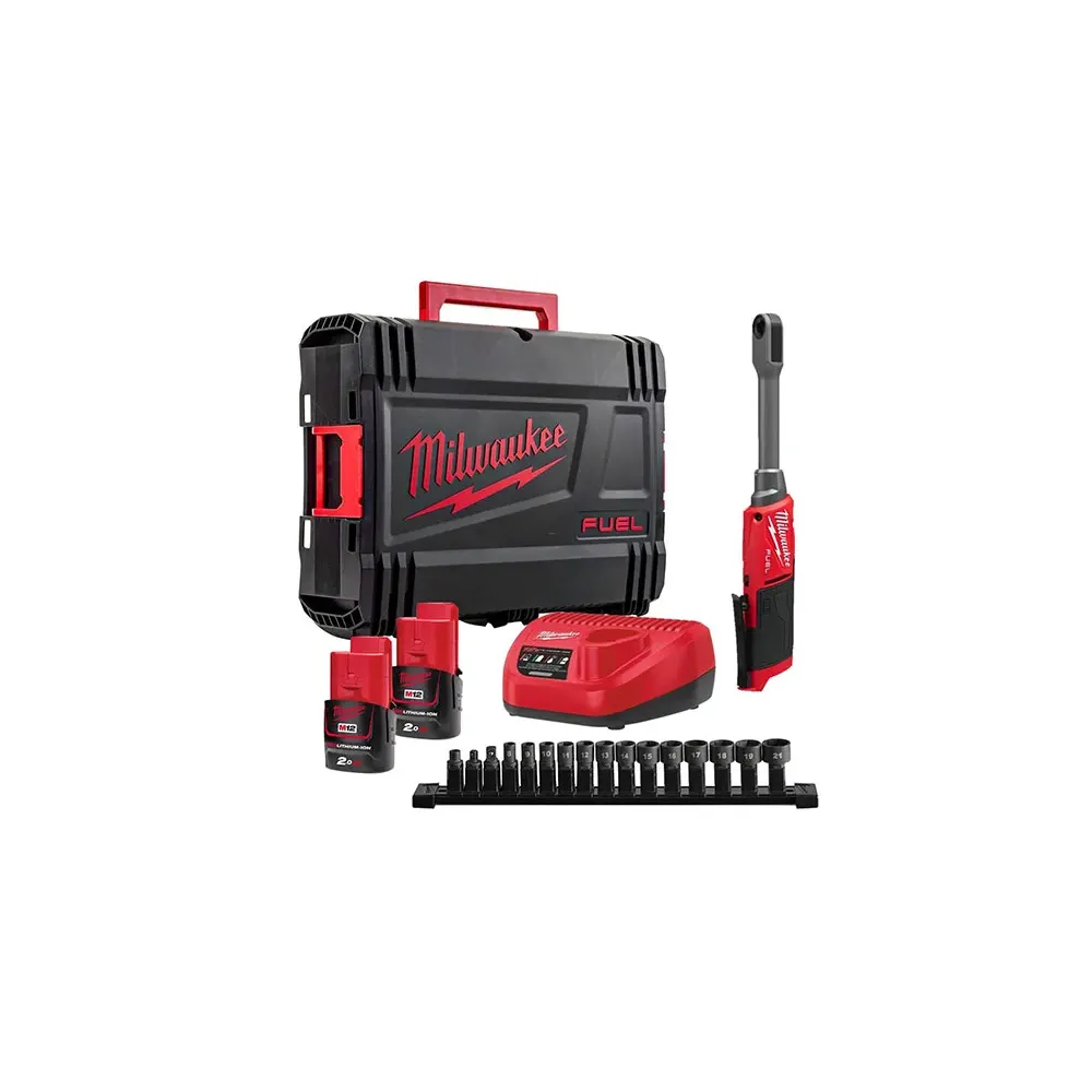 Milwaukee M12 FPTR-202X Grzechotka przelotowa FUEL™ INSIDER™ 12V 81Nm + 2x2,0Ah + ładowarka | Sanpro.net