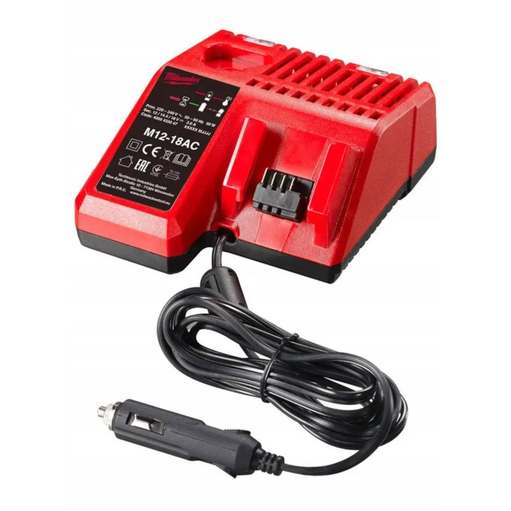 Milwaukee M12-18 AC Ładowarka Samochodowa 12V-18V | SanPro.Net