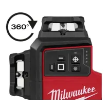 Milwaukee M12 A3PLO-401C M12™ Zielony Laser 360° 3 Płaszczyzny Zestaw