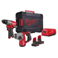 Milwaukee M12 FPP2BG2-502X - Zestaw 12V Wkrętarka + Młotowiertarka