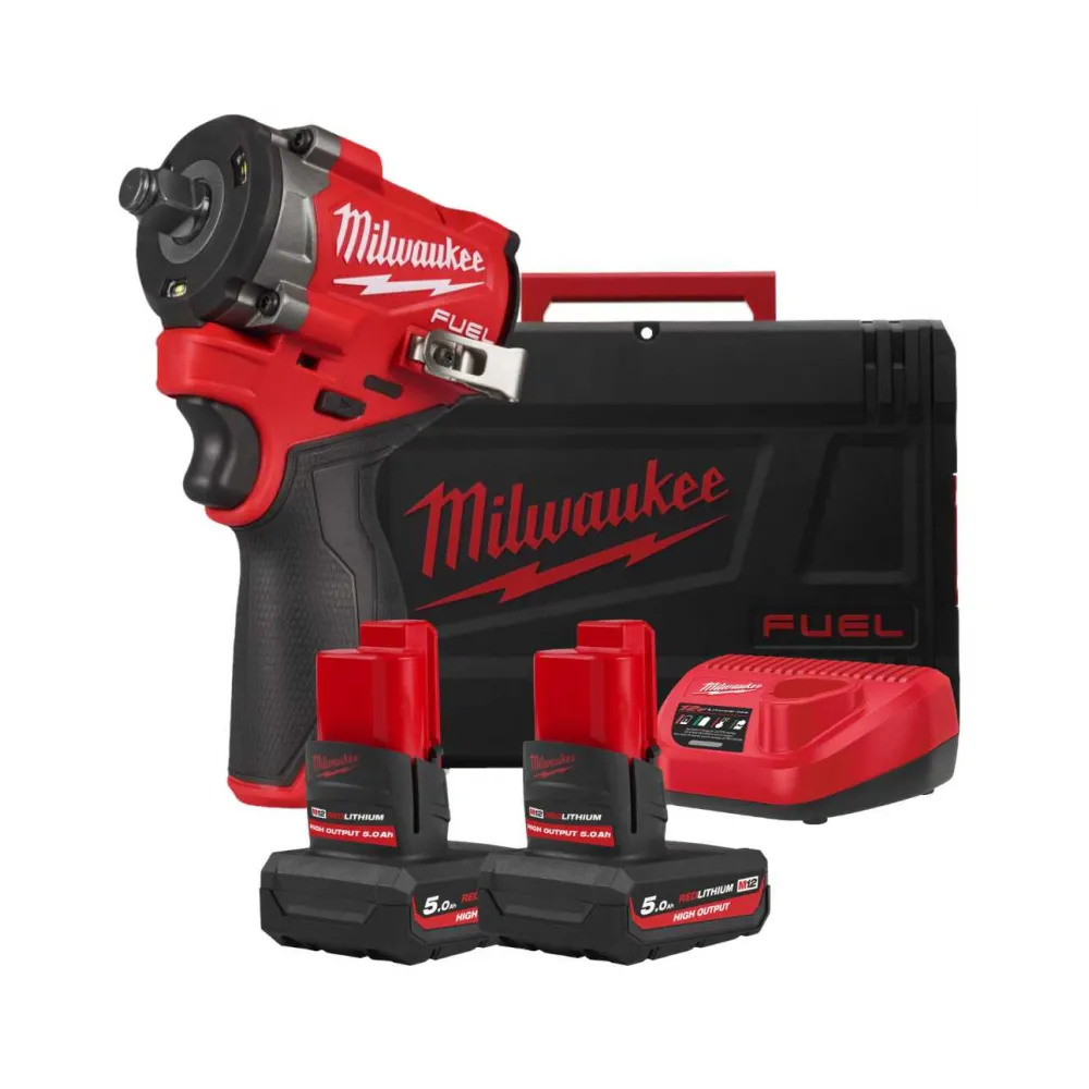 Milwaukee M12 FCIWF12G3-502X FUEL™ - Klucz Udarowy 1/2" 745Nm + 2x5.0Ah + Ładowarka w Walizce - Sanpro.net