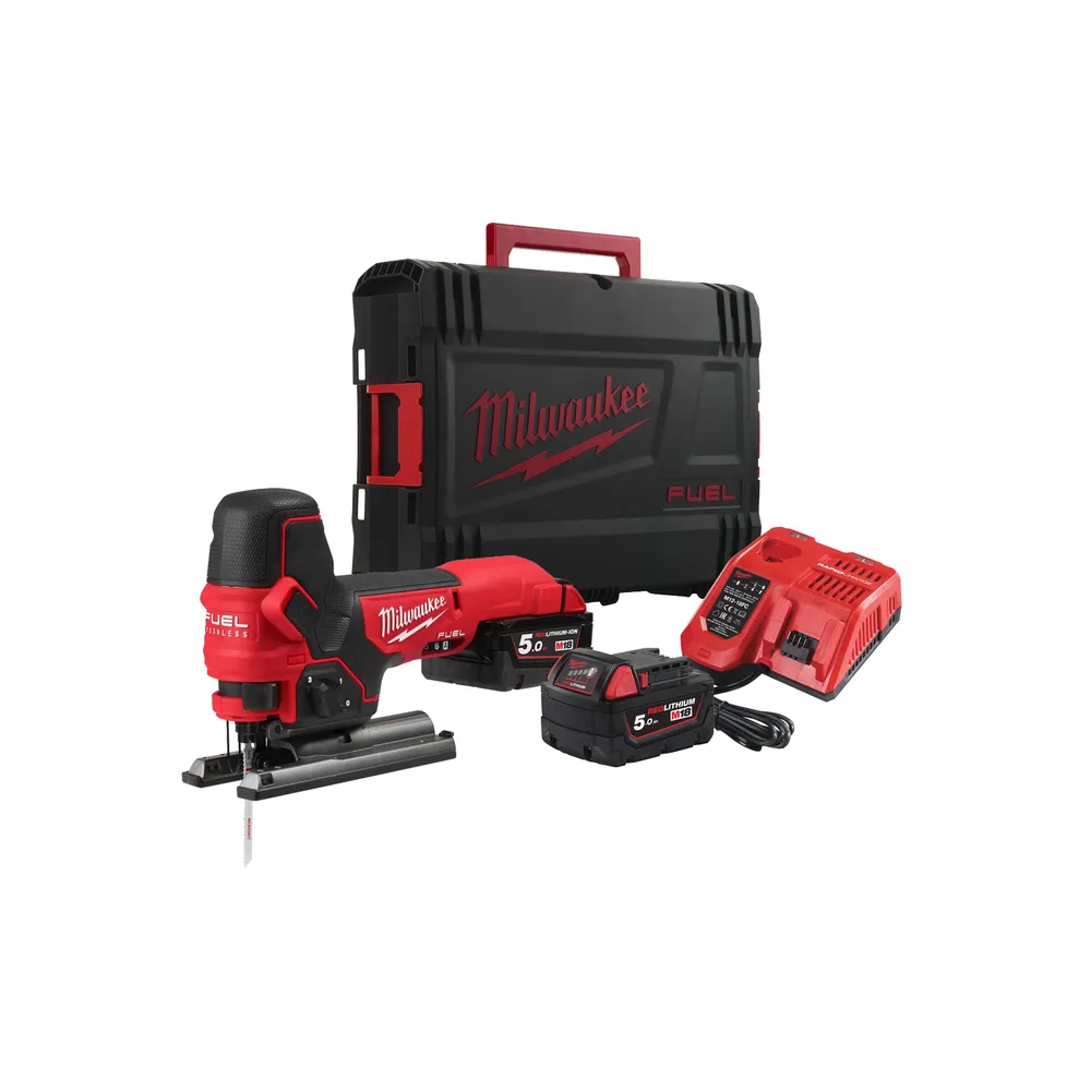 Milwaukee M18 FBJS-502X FUEL™ - Wyrzynarka z 2x5.0Ah Akumulatorami i Ładowarką - Sanpro.net