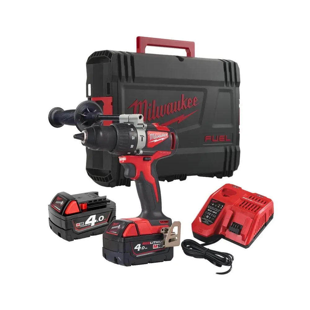 Milwaukee M18 BLPD2-402X Bezszczotkowa wiertarko-wkrętarka udarowa 18V 2x4,0Ah | SanPro.Net