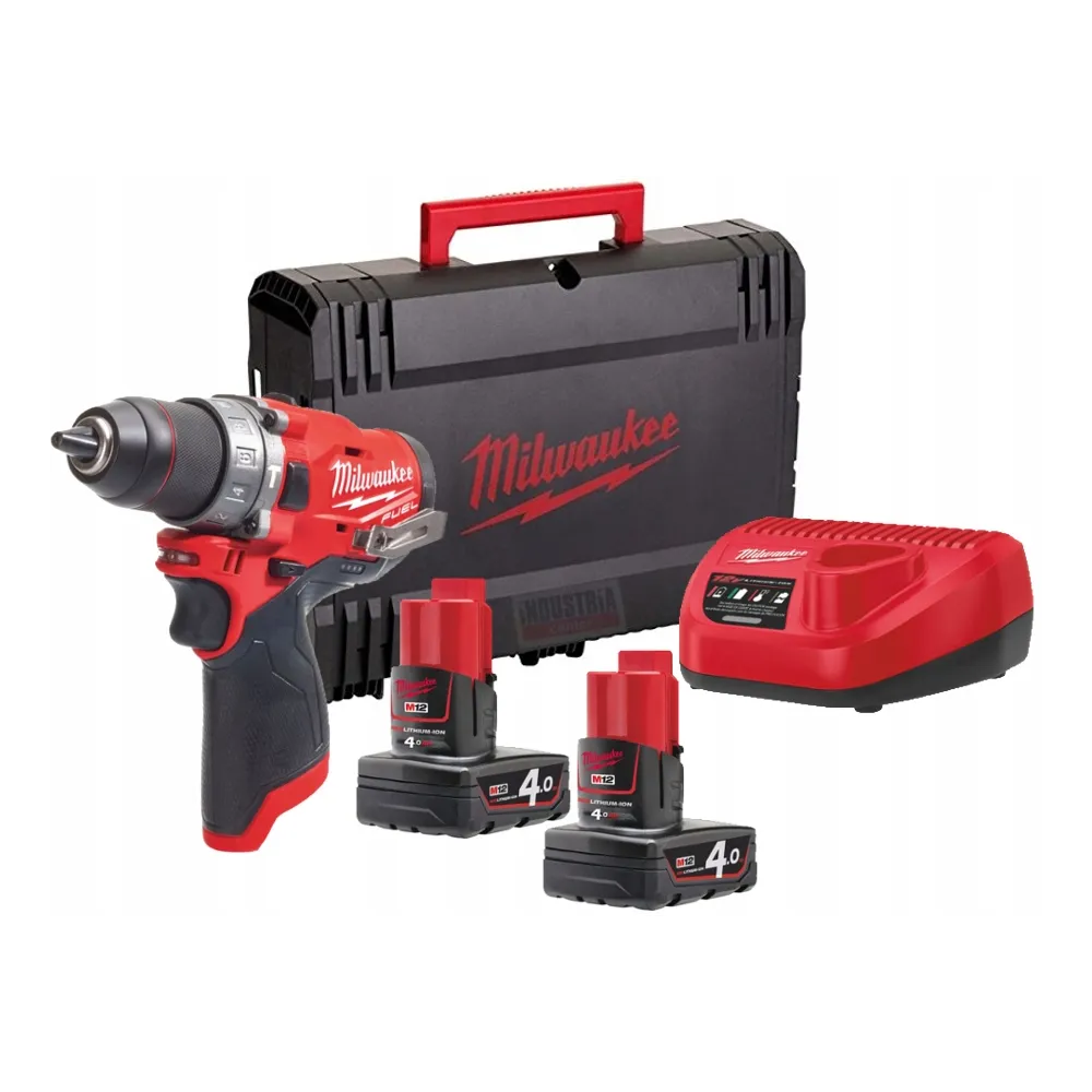 Milwaukee M12 FPD2-402X FUEL™ 12V 45Nm 2×4,0Ah + ładowarka w walizce | SanPro.Net