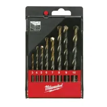 Milwaukee Zestaw wierteł udarowych z uchwytem cylindrycznym, 3 - 10 mm (8 szt.) 4932352334