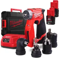 Milwaukee M12 FDDXKIT-202X FUEL™ wiertarko-wkrętarka z wymiennymi uchwytami 12V 34Nm + 2x2,0ah + ładowarka w walizce 4933464979