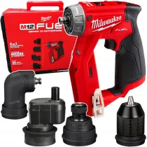 Milwaukee M12 FDDXKIT-0X FUEL™ subkompaktowa wiertarko-wkrętarka z wymiennym uchwytem w walizce 12V 34Nm 4933471332