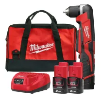 Milwaukee C12 RAD-202B subkompaktowa wiertarko-wkrętarka kątowa 12V 2×2,0Ah | SanPro.Net