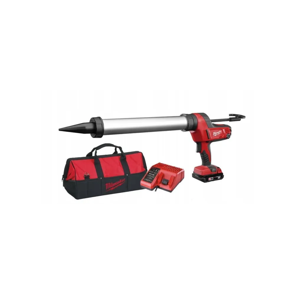 Milwaukee C18 PCG/600A-201B – M18™ pistolet do klejenia 600 ml z akumulatorem 2,0 Ah i ładowarką | SanPro.Net