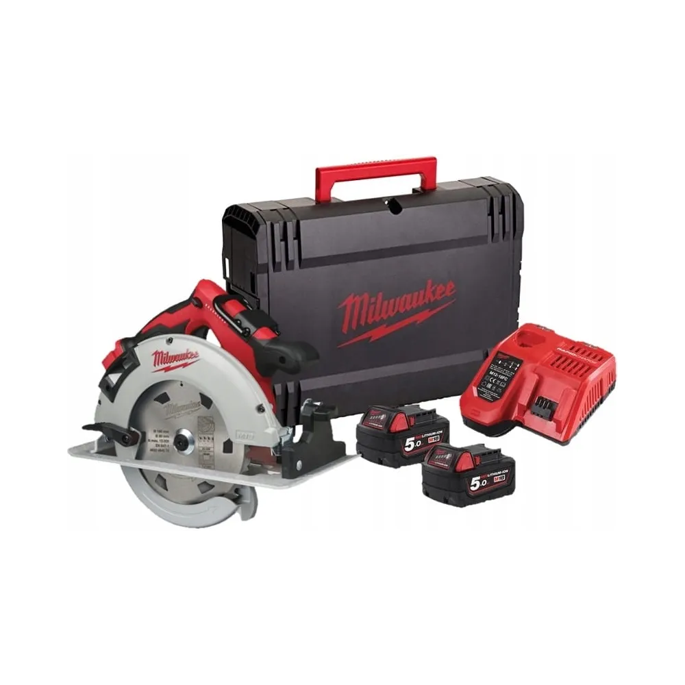 Milwaukee M18 BLCS66-502X Bezszczotkowa pilarka tarczowa 190 mm 66 mm 18V 2x5,0 Ah + ładowarka | SanPro.Net