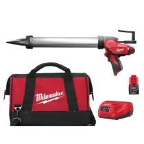 Milwaukee M12 PCG/600A-201B Subkompaktowy pistolet do klejenia z tubą 600 ml 12V + 2,0ah + ładowarka w torbie 4933441670