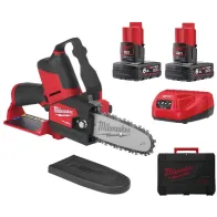 Milwaukee M12 FHS-602X FUEL™ HATCHET™ Pilarka łańcuchowa do gałęzi 15 cm 12V + 2x6,0ah + ładowarka w walizce 4933472212