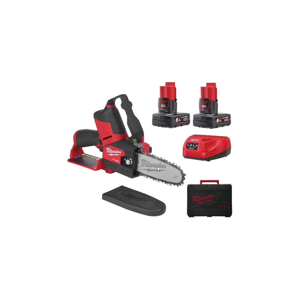 Milwaukee M12 FHS-602X FUEL™ HATCHET™ Pilarka łańcuchowa do gałęzi 15 cm 12V + 2x6,0ah + ładowarka w walizce 4933472212