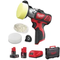 Milwaukee M12 BPS-421X subkompaktowa polerka/szlifierka 12V 76mm + 2,0ah + 4,0ah + ładowarka w walizce 4933447799