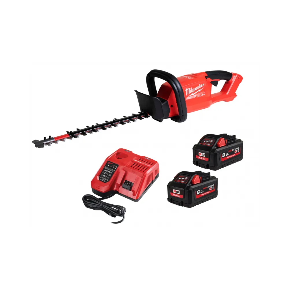 Milwaukee M18 FHET60-802 FUEL™ Nożyce do żywopłotu 60 cm 18V + 2x8,0Ah + ładowarka | SanPro.Net
