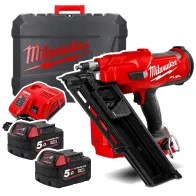 Milwaukee M18 FFN-502C Gwoździarka konstrukcyjna 18V 34° z 2 trybami + 2x5,0ah + ładowarka 4933471404