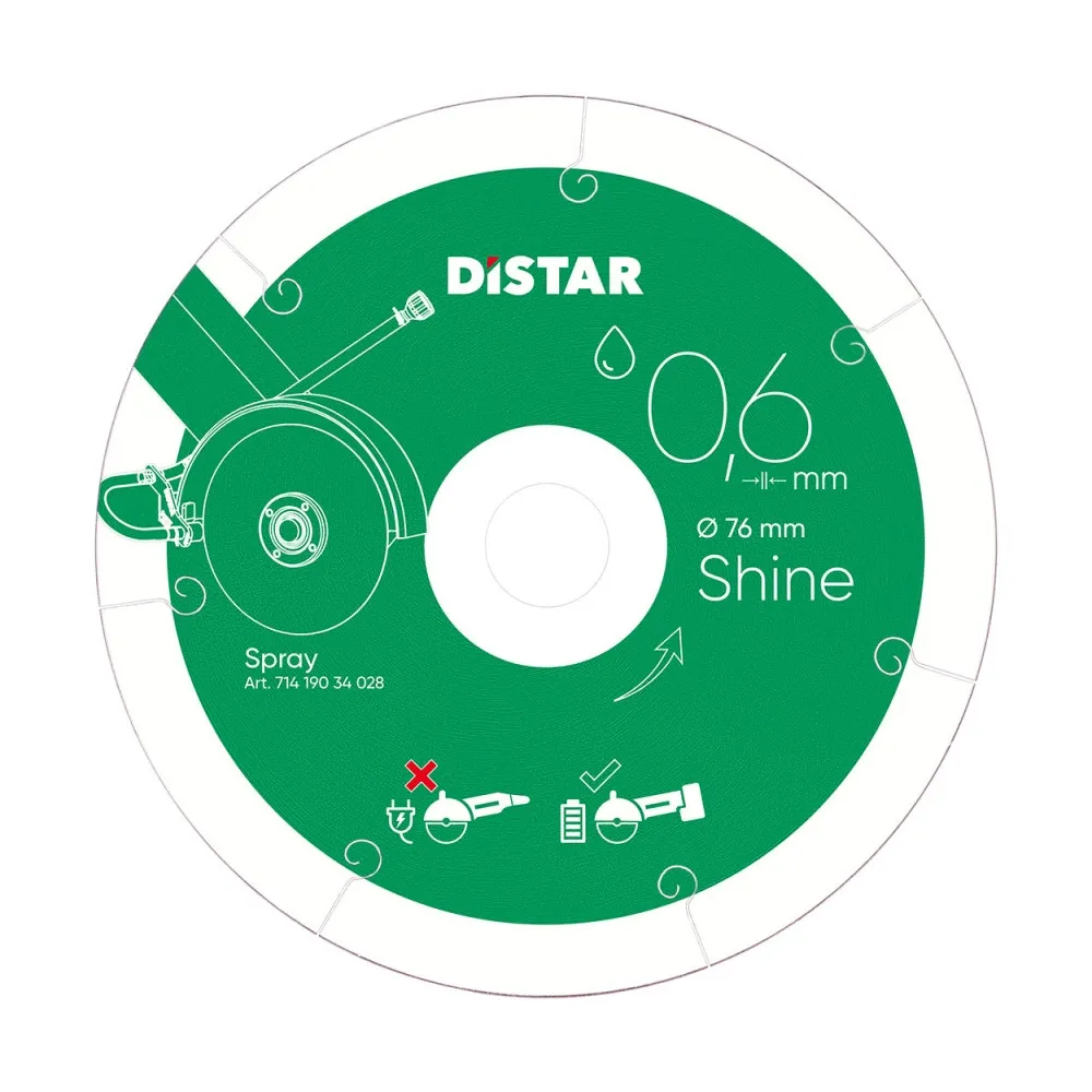 Diamentowa tarcza tnąca Distar 76x0,6 Shine – precyzyjne cięcie | sanpro.net