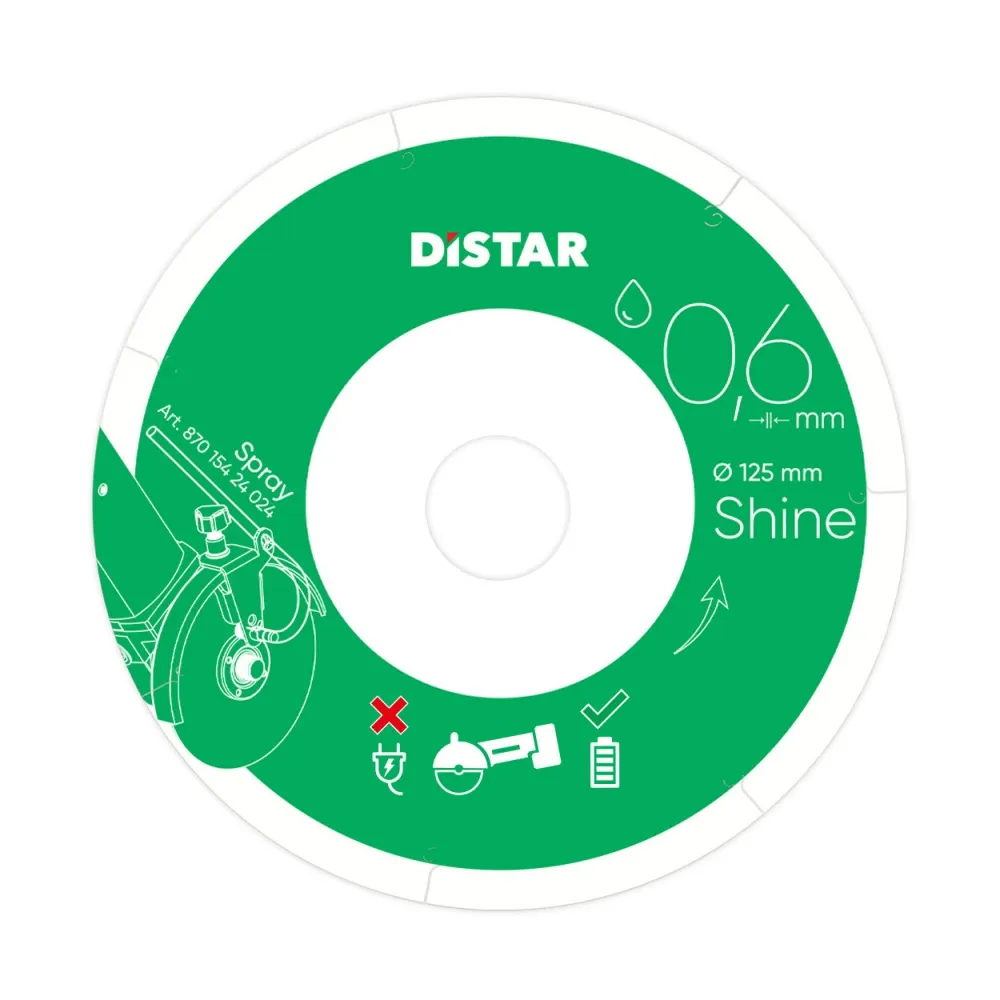 Distar Shine 125x0,6x22,23 – diamentowa tarcza do gresu i ceramiki
