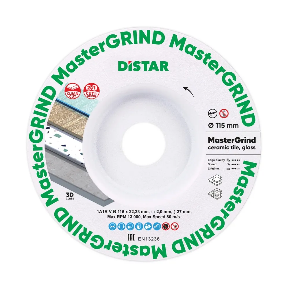 Distar MasterGRIND 115x22,23 - tarcza diamentowa do gresu i ceramiki