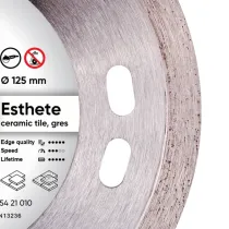 Tarcza do gresu Distar Esthete 125 mm | Precyzyjne cięcie ceramiki