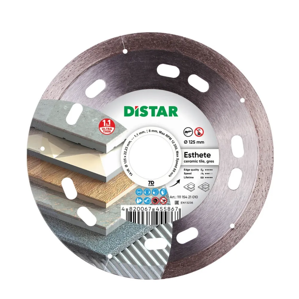Tarcza do gresu Distar Esthete 125 mm | Precyzyjne cięcie ceramiki