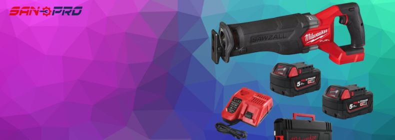 Milwaukee M18 FSZ-502X akumulatorowa piła szablasta 18V w walizce + 2x5,0ah + ładowarka 4933478291